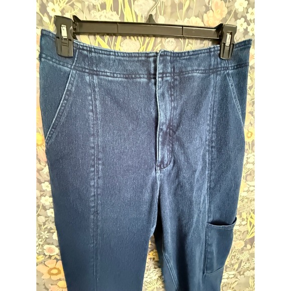 Anthropologie Pilcro Dark Wash Denim Cargo Pants Women's Size 32 - Picture 6 of 9